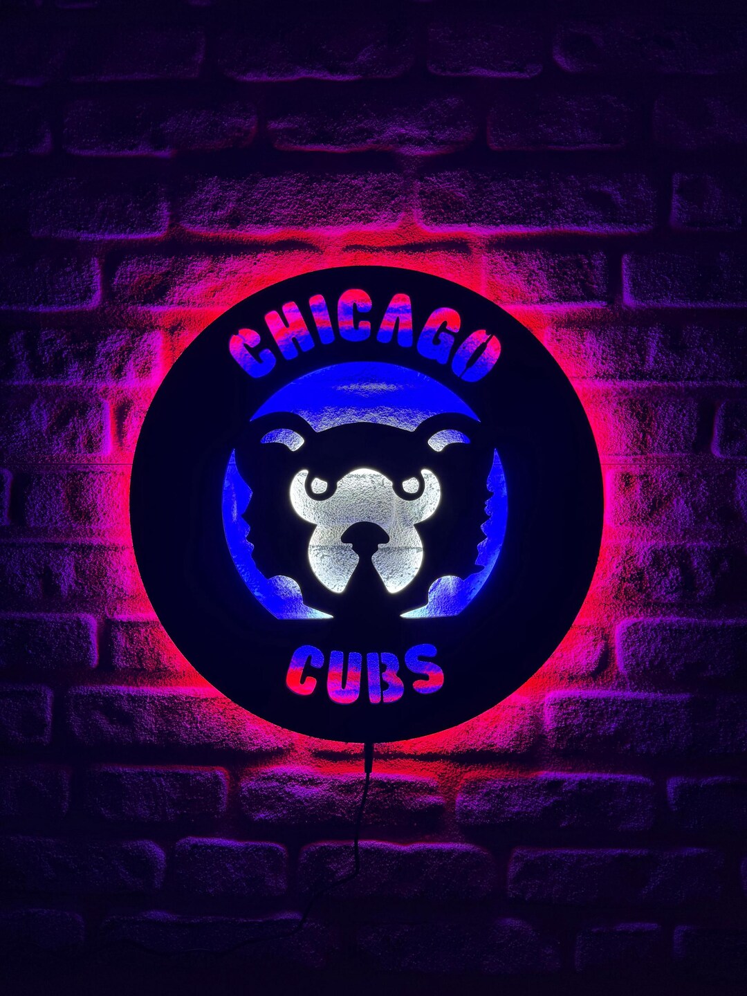 Chicago Cubs Led Sign, Christmas Gift Chicago Cubs Led Light , Chicago ...