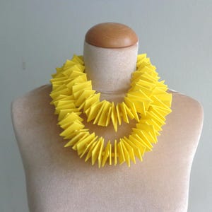 Yellow necklace, yellow chunky necklace, oversized necklace