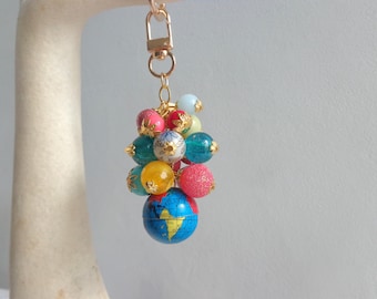 dije para bolso, dije de la tierra, dije de cuentas para bolso, dije colorido para bolso, dije de globo terráqueo para bolso, dije brillante