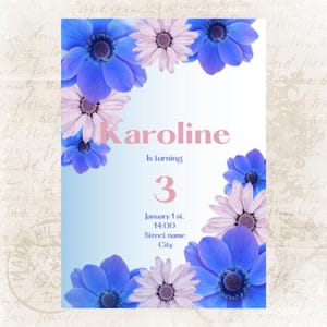 Birthday Invitation Template | Printable | Editable | Canva | Instant Download