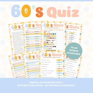 1960s Party Games: Trivia & Charades (Digital Download)