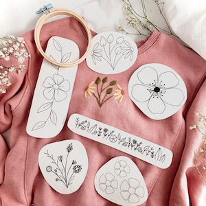 Floral Embroidery Stick and Stitch Patterns: Water-Soluble Designs