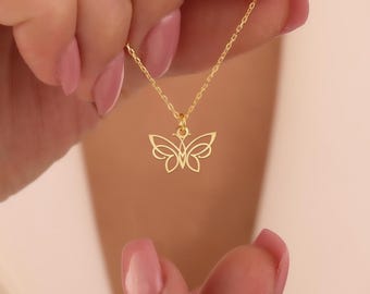 Butterfly Necklace - Elegant Butterfly Necklace - Minimalist Butterfly Pendant - Unique Jewelry for Women and Girls - Nature-Inspired Gift