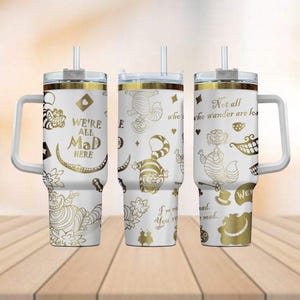 Grawerowany kubek Cheshire Cat 40oz, uroczy kubek z kreskówkowym kotem, kubek Disney Alicja w Krainie Czarów, kubek Cats Mom Love, kubek dla dzieci
