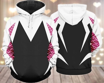 Sudadera con capucha de Spider-Gwen para Halloween, camiseta de Gwen Stacy Spidey, disfraz de superhéroe para mujer, disfraz divertido de Halloween, artículos de Ghost Spider.