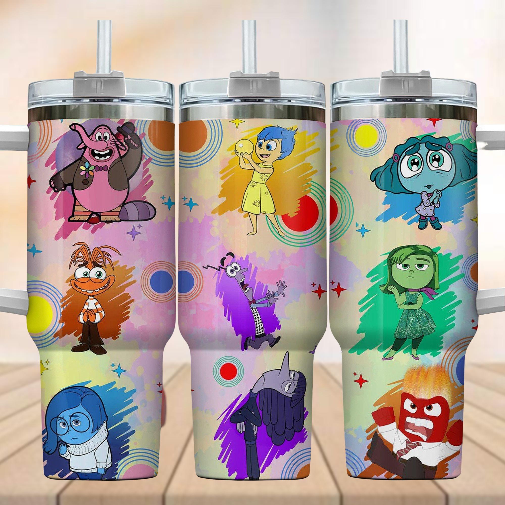Vaso de Intensidad (112 ml), diseño de Disney para la ansiedad, la alegría, la tristeza y la ira, con aislamiento de personajes de Disney, ideal como regalo para amantes de las emociones.