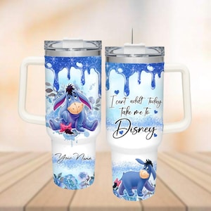 Niestandardowy kubek Eeyore 40oz, Kubek termiczny Kubuś Puchatek, Kubek ze stali nierdzewnej Disney Puchatek Eeyore, Kubek z kreskówek