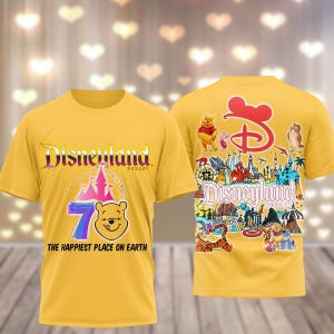 ディズニーランド70周年記念シャツ、くまのプーさんTシャツ、ディズニーフレンズマッチンググループTシャツ、プーさんスウェットシャツ、ディズニーファミリーTシャツ