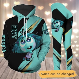 Custom Inside Out Envy Hoodies, Disney Emotions Leggings For Girl, Disneyland Feelings Hoodies And Yoga Pants, Cartoon Character Gifts
