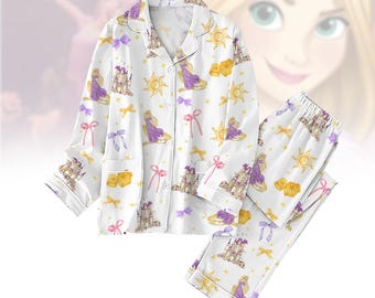 Rapunzel Tangled Pajamas Set, Disney Princess Holiday Pajamas