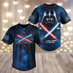 Star Wars Darth Vader And Light Stick Baseball Jersey, Spaceship Baseball Shirt, Anakin Skywalker Shirt, Disney Matching Team Jersey