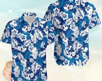 Mickey Flowers Hawaiian Shirt, Floral Hawaii Tee, Mickey & Friends Beach Shirt, Disneyland Aloha Shirts For Men, Funny Tropical Shirt