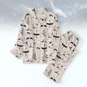 Dragon Pajamas Set, Bookish Club Holiday Pajamas, Matching Family Pajamas Set, Fourth Wing Pajamas Pants, Dragon Love Sleepwear