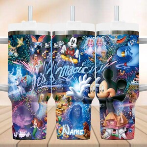 Custom Disney Magical Tumbler 40oz, Mickey And Friends Tumbler Cup, Cartoon Characters Insulated Tumbler, Disney Holiday Cup