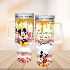 Custom Mickey Mouse Tumbler 40oz, Disney Mouse Insulated Tumbler, Mickey Tumbler Cup, Cartoon Movie Water Tumbler, Minnie Mouse Cup