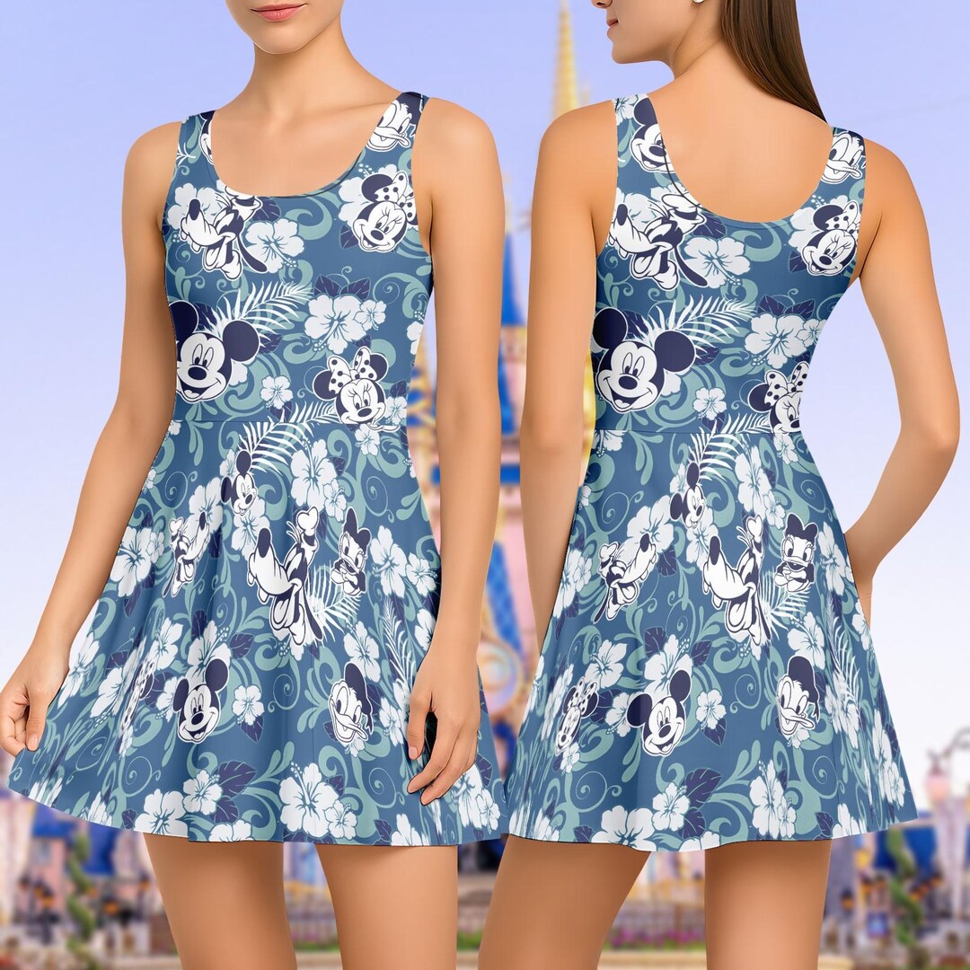 Mickey Minnie Skater Dress, Disney Mouse Cosplay Women Dress, Retro ...