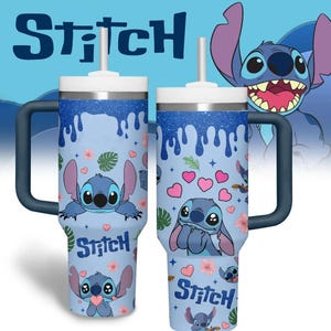 Stitch Tumbler 40oz, Ohana Mean Family Water Tumbler, Disney Lilo And Stitch Insulated Tumbler, Cartoon Movie Tumbler Cup, Stitch Merch
