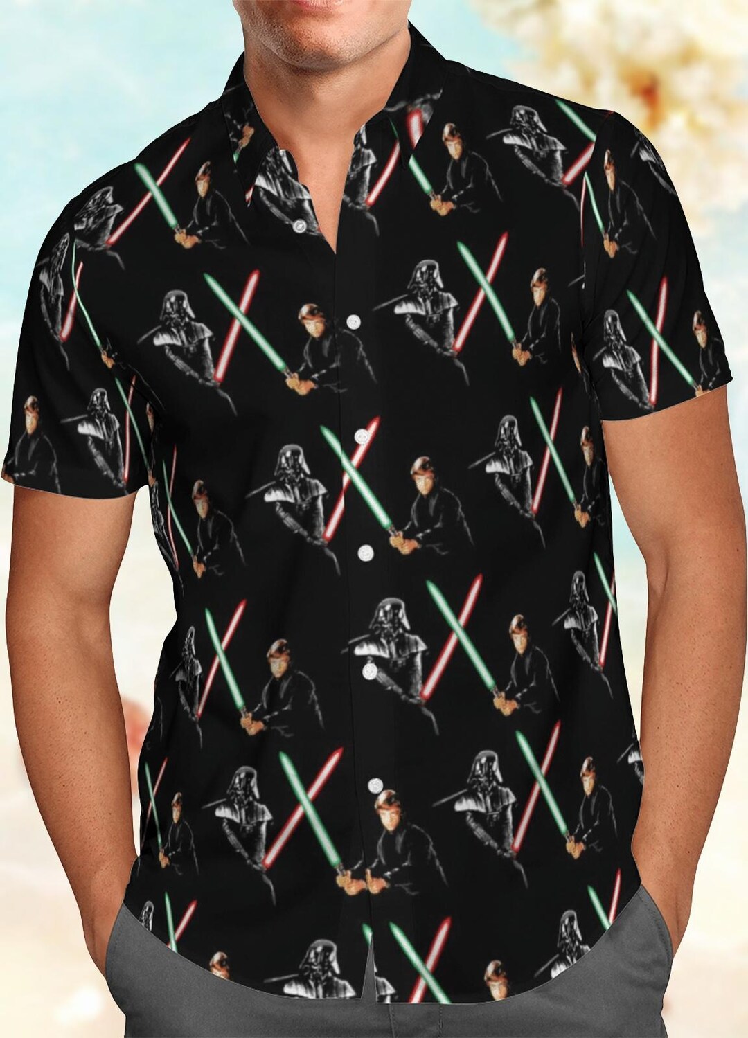 Anakin Button Anakin Star Wars Button Down Shirt, Darth Vader Hawaiian Shirt, Disney ...