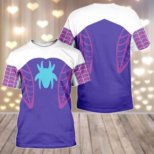 Spider Gwen Purple Cosplay Hoodies, Gwen Stacy Spidey Costume Shirt, Disney Superhero Outfit, Halloween 2025 Sweatshirt, Spider Merch