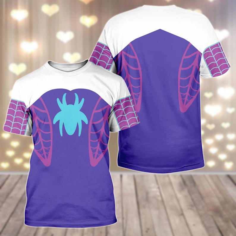 Spider Gwen Purple Cosplay Hoodies, Gwen Stacy Spidey Costume Shirt, Disney Superhero Outfit, Halloween 2025 Sweatshirt, Spider Merch