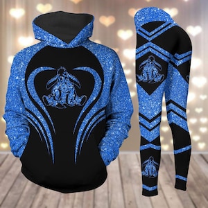 Eeyore Hoodie/Leggings, Disney Eeyore Hoodie, Cartoon Workout Leggings For Women, Winnie The Pooh Hoodie, Mother's Day Gift