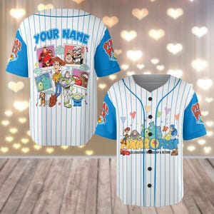 Custom Disney Family Baseball Jersey, Disney Toy Story Baseball Shirt, Inside Out 2 Jersey Shirt, Mcqueen Shirt, Cartoon Character Gift
