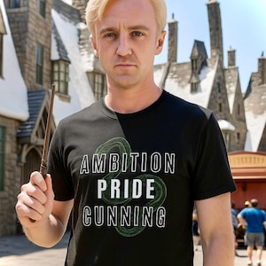 Wizard House Traits Snake T-Shirt, Pride Ambition Cunning Shirt, Wizarding Magic Vacation Film Movie Book Fan