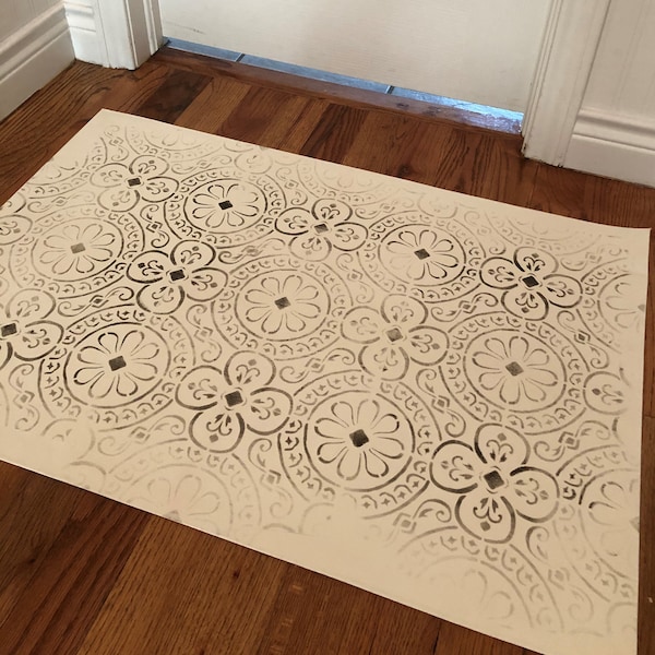 Painted Canvas Rugs Etsy