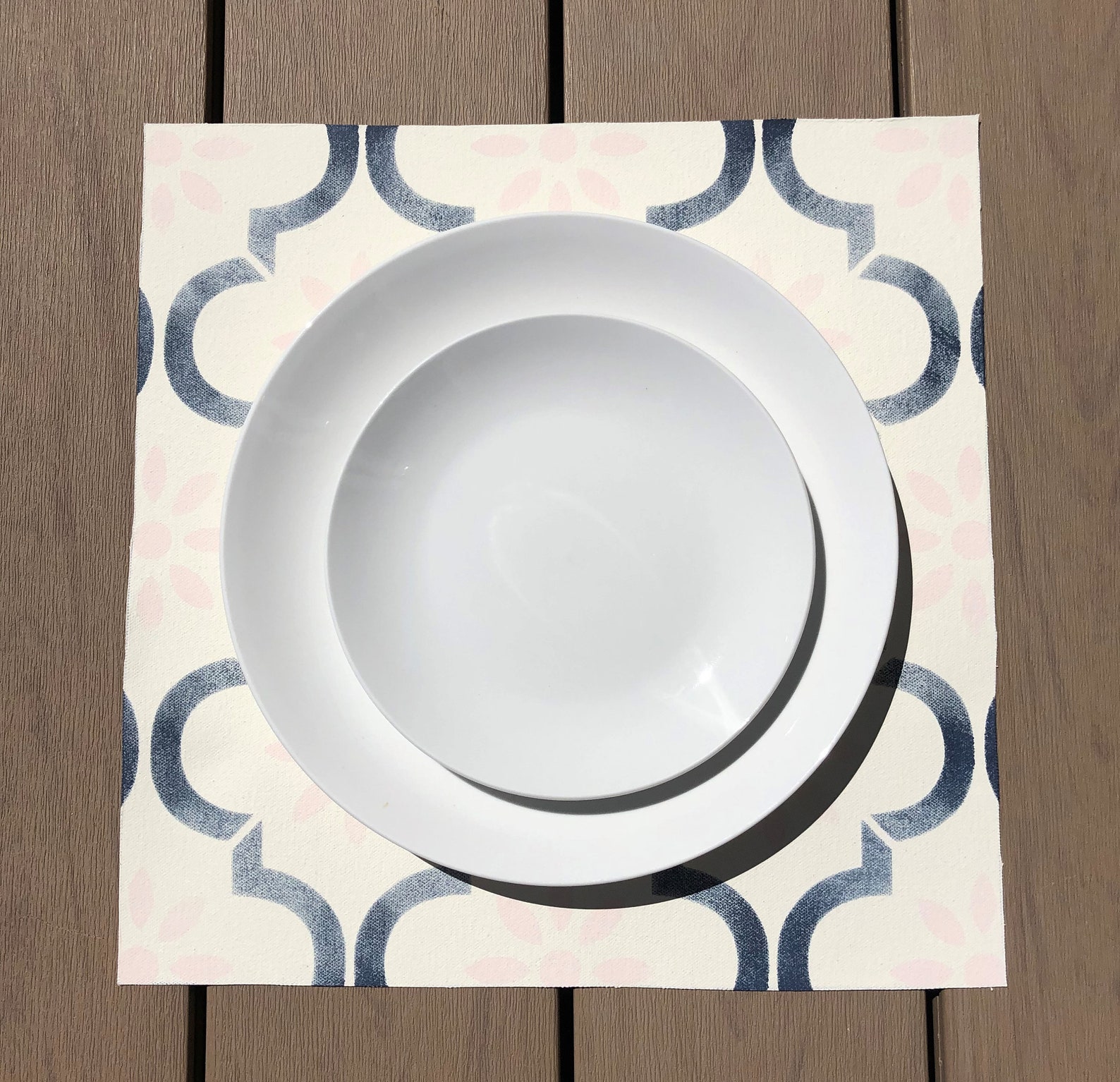 Placemats Canvas Wipeable Hand Painted Modern Farmhouse Etsy