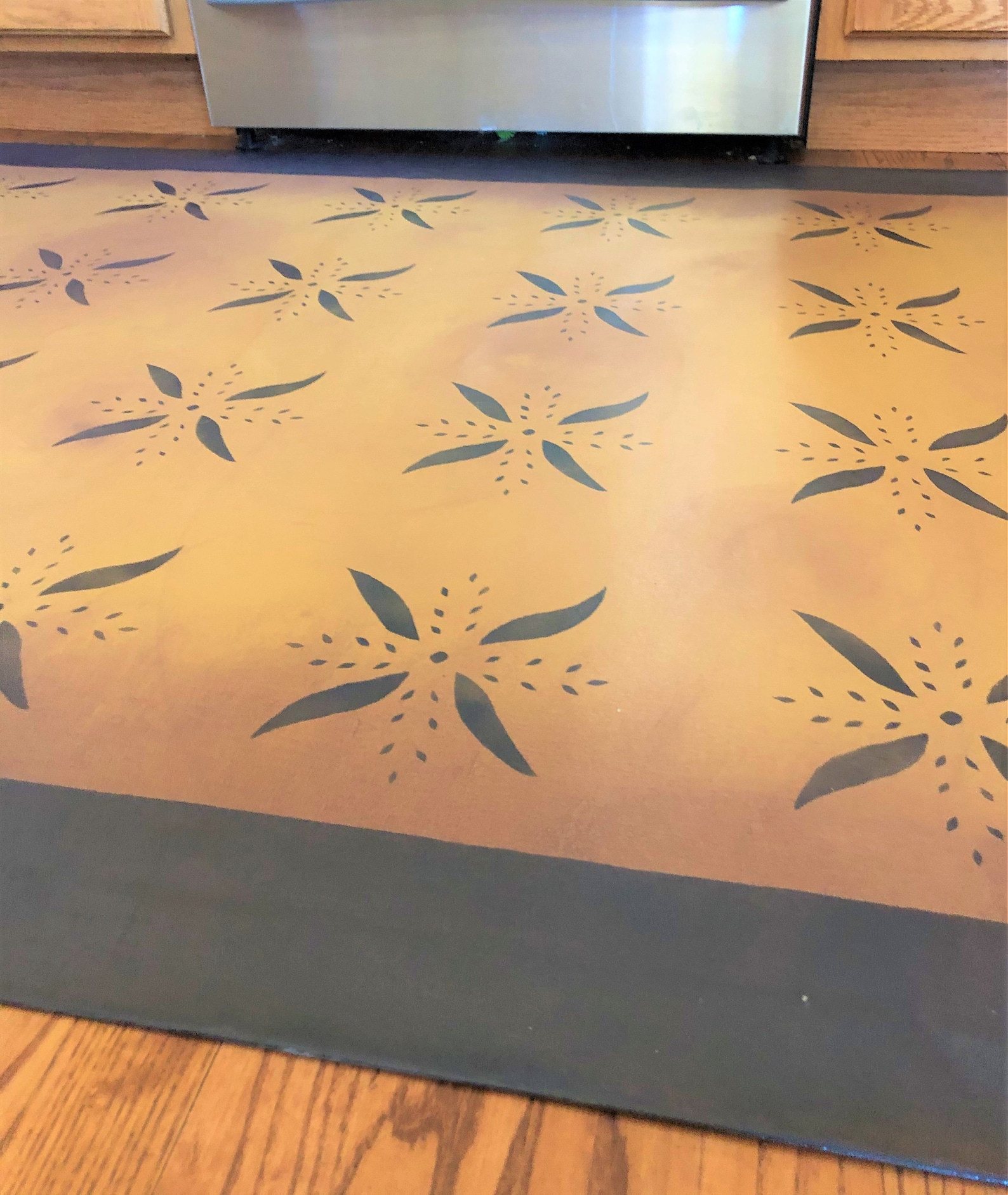 Early American Floorcloth. Primitive Floor Cloth. Folk Art Etsy