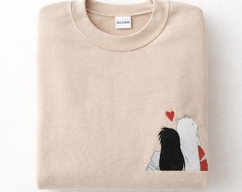 Anime bordado, sudadera, camiseta de anime bordada, sudadera con capucha bordada, manga anime inu