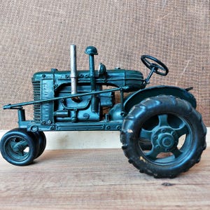 Handcrafted Metal Tractor: Rustic  Farmhouse Decor