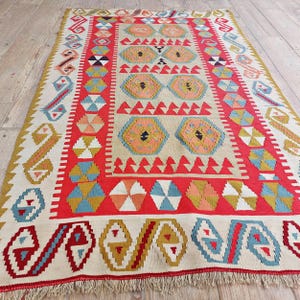 Autentico tappeto vintage in lana anatolica – tappeto turco tessuto a mano, arredamento antico boho, tappeto in lana naturale,