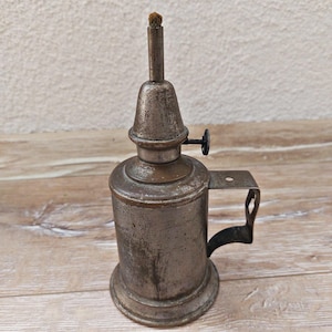 Vintage Pigeon Oil Lamp: 1950s French Kerosene Safety Lantern, Antique Decor