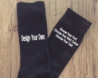 Design Your Own Wedding Socks Groom Groomsmen Father of the Bride Men's Socks Bridal Party Gift Personalised Custom Design