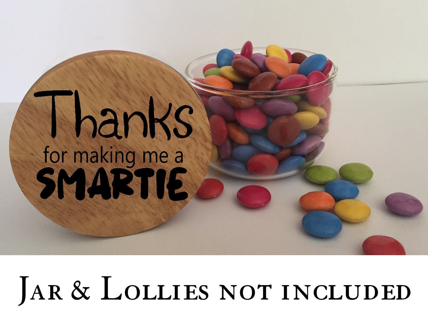 Teacher Lolly Jar Gift DECAL ONLY Thanks for Making Me a Etsy