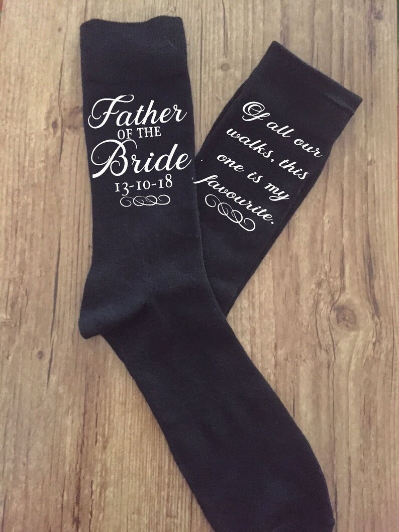 Father of the Bride Wedding Socks Personalized of All Our Etsy