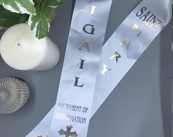 Personalised Confirmation Stole: Custom Printed Sash