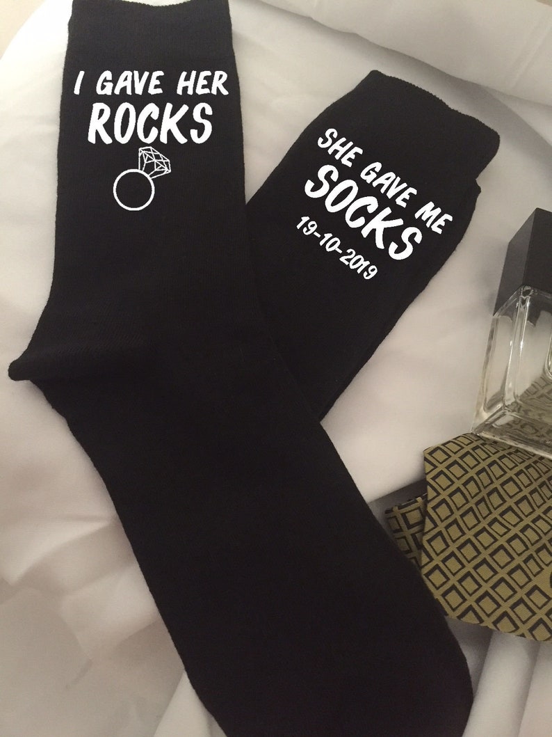 Groom Wedding Socks I Gave Her Rocks She Gave Me Socks - Etsy Australia