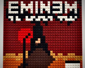 Arte con ladrillos para construir "Sin mí"