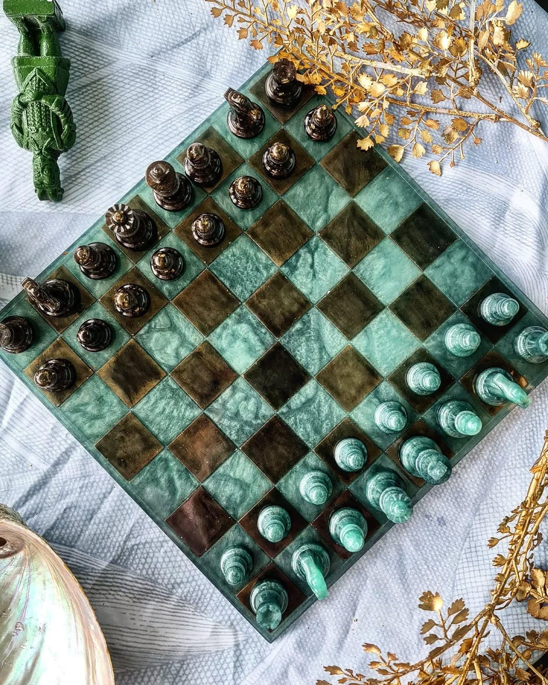 Customizable Resin Chess Sets Handmade & Unique 24 Colors - Etsy