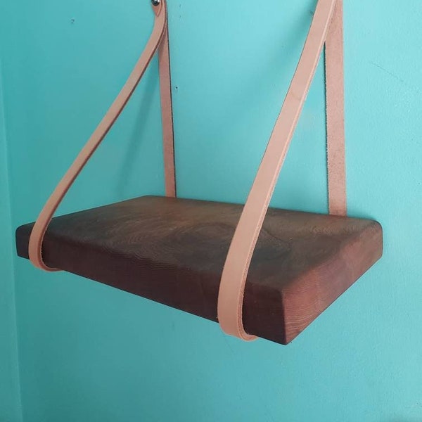 Leather Strap Shelf Etsy