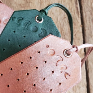 6 Mini Leather Earring Travel Organizer, Moon Phase Stud Holder