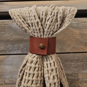 Oven towel Holder, Kitchen Towel Loop, Holder, Leather Oven Towel Loop, Leather Towel Holder, Towel Hugger, Farmhouse, Hygge, Tea Towel