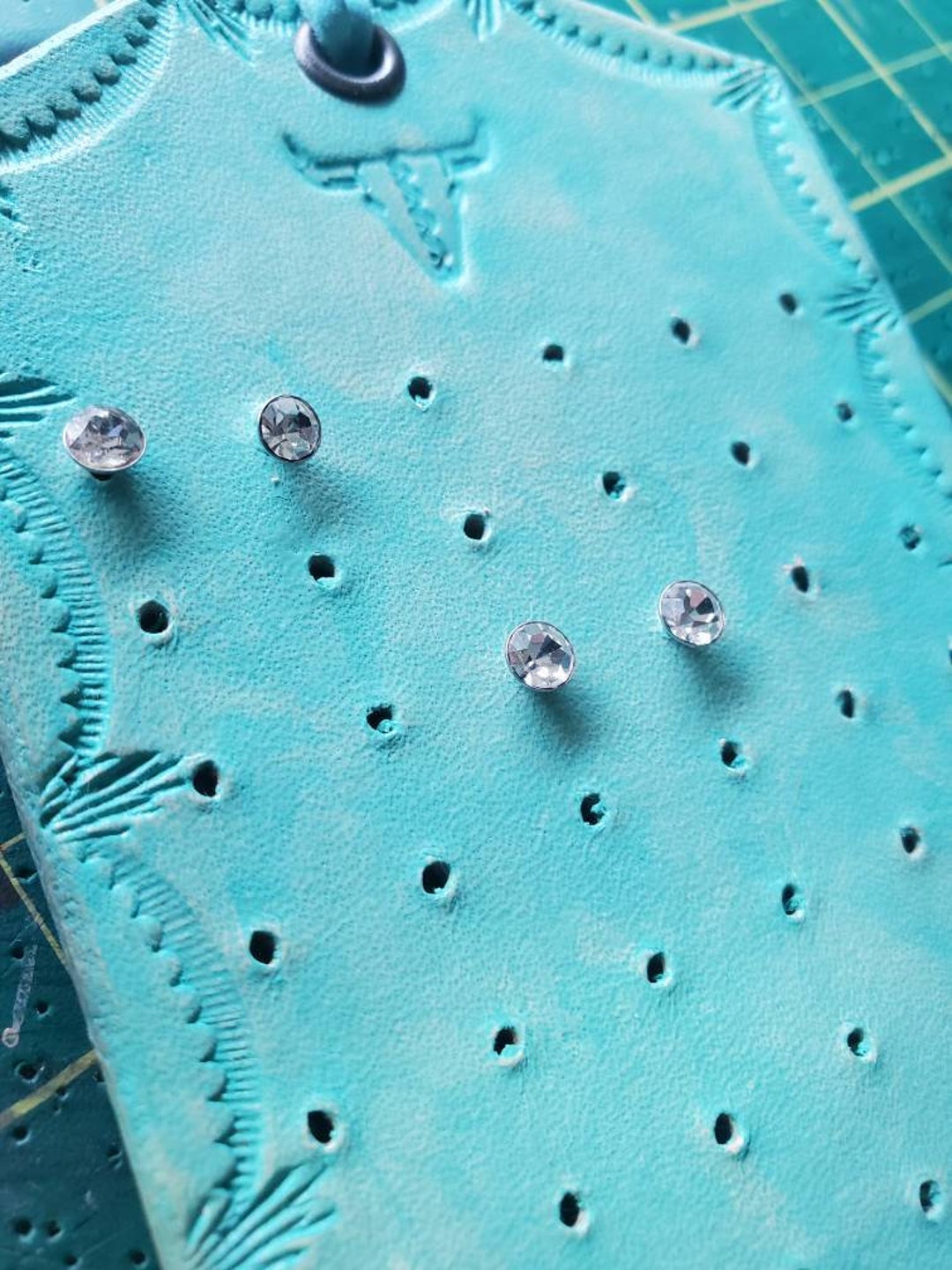 LEATHER EARRING HOLDER Personalized Gift, Jewelry Organizer, 28 Pairs