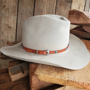 Leather Hat Band, custom hat band, stone hat band, Western Hat band