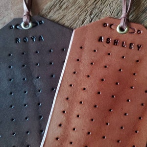 Personalized Leather Earring Holder, Stud Organizer, Travel Jewelry Storage