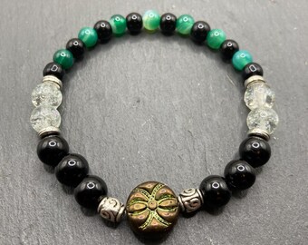 Pulsera de cuentas de araña: joyería gótica de Halloween