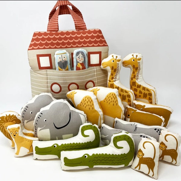 Noah's Ark fabric toy panel by Stacy Iest Hsu