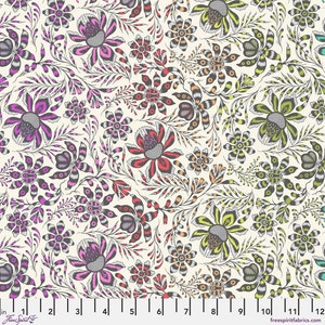 Roar Wild Vine in Mist A Tula Pink Floral sold by half yard